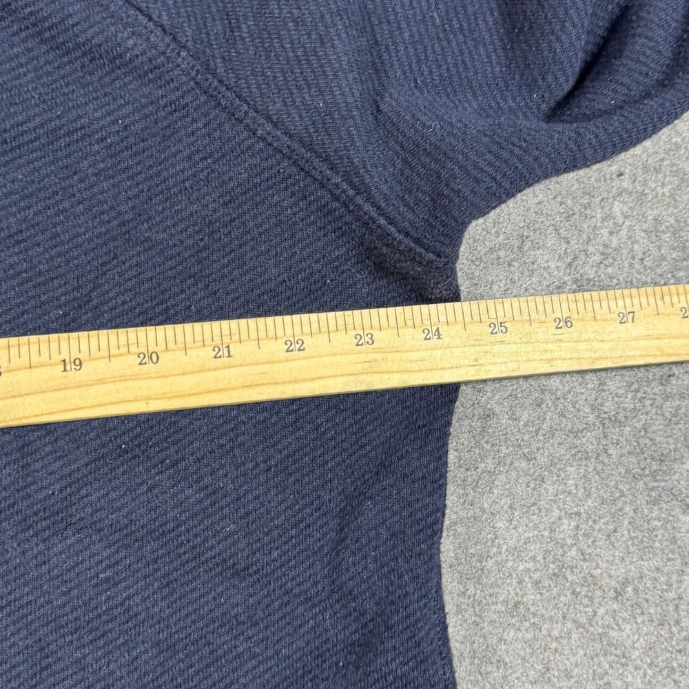 Jenni Kayne Sweatshirt Womens XXL Navy Blue Raglan Crewneck Cotton Blend Ribbed - Picture 5 of 7